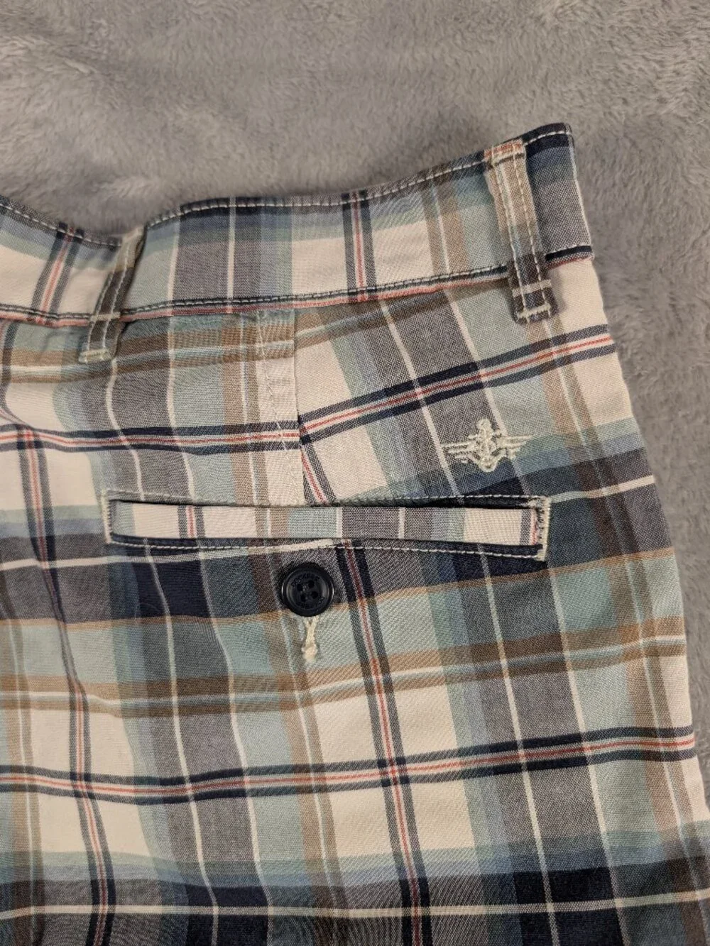 Dockers Flex Comfort Men s Plaid Chino Shorts Size 30 Preppy Collegiate Normcore